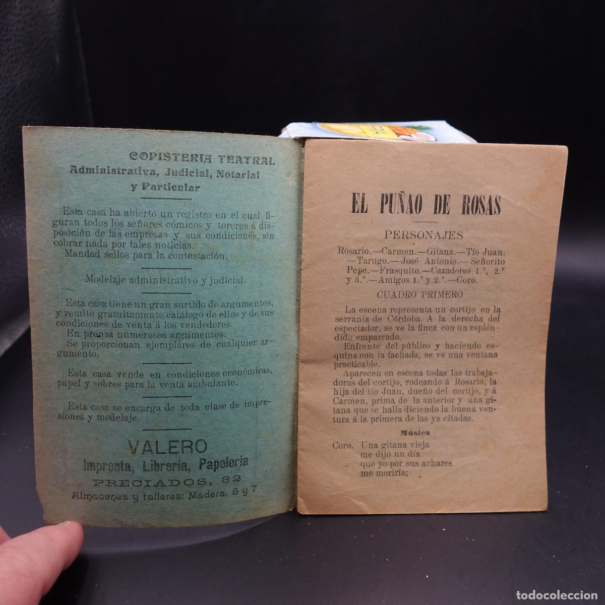 Coleccionismo: PROGRAMA DE LA OBRA DE TEATRO EL PU&Ntilde;AO DE ROSAS - Foto 3