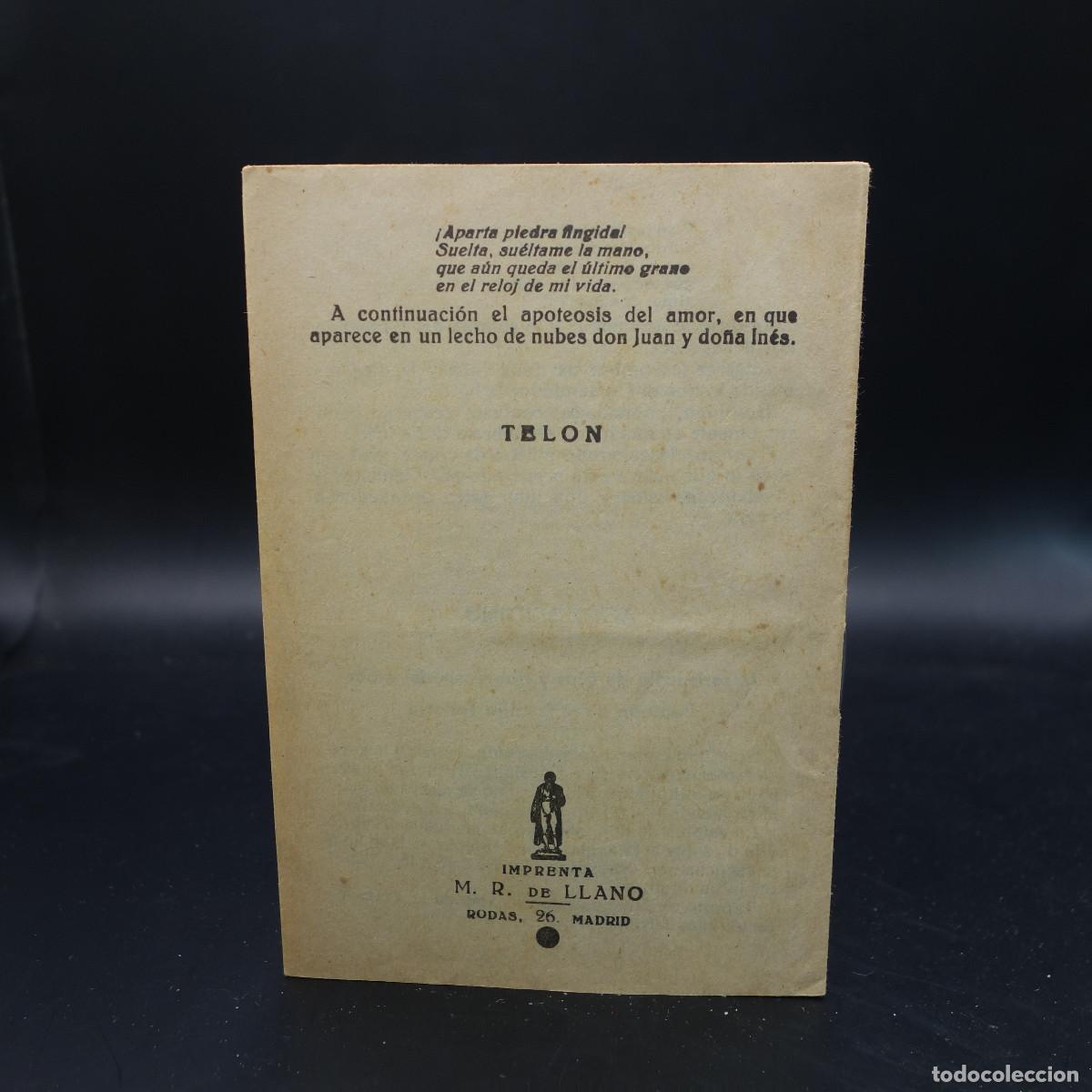 Coleccionismo: PROGRAMA DE LA OBRA DE TEATRO DON JUAN TENORIO - Foto 2
