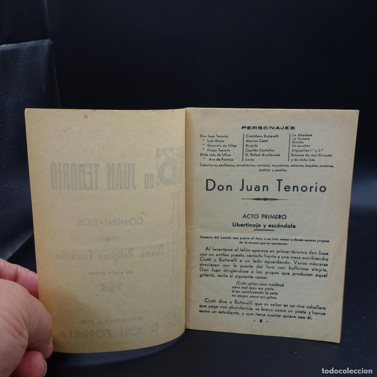 Coleccionismo: PROGRAMA DE LA OBRA DE TEATRO DON JUAN TENORIO - Foto 3