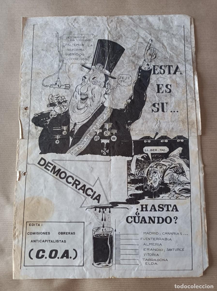 Coleccionismo: DOCUMENTO INFORMATIVO COMISIONES OBRERAS ANTICAPITALISTAS C.O.A. - TRANSICI&Oacute;N