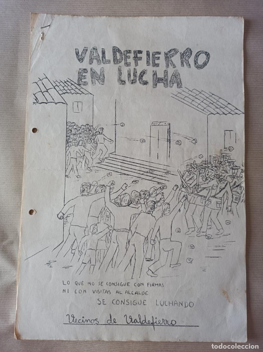 Coleccionismo: DOCUMENTO INFORMATIVO TRANSICI&Oacute;N ESPA&Ntilde;OLA VALDEFIERRO EN LUCHA (ZARAGOZA)