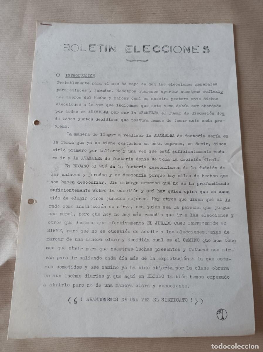 Coleccionismo: DOCUMENTO INFORMATIVO TRANSICI&Oacute;N ESPA&Ntilde;OLA BOLET&Iacute;N DE ELECCIONES