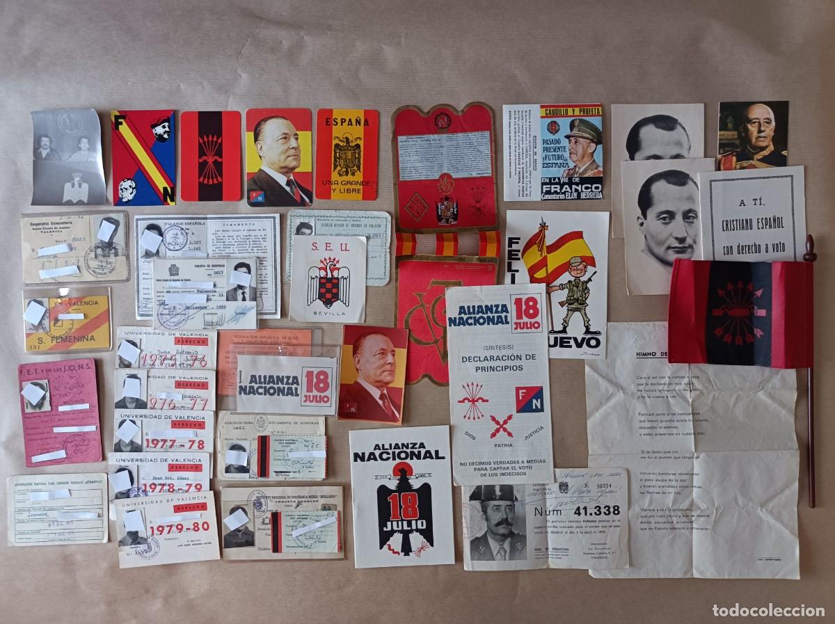 Coleccionismo: LOTE DOCUMENTOS TRANSICI&Oacute;N ESPA&Ntilde;OLA FUERZA NUEVA DICTADURA DE FRANCO FALANGE SECCI&Oacute;N FEMENINA