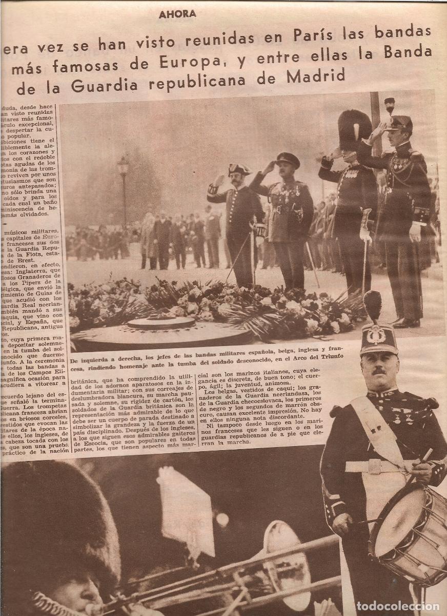 Coleccionismo: A&Ntilde;O 1933 REUNION BANDAS MILITARES EUROPEAS EN PARIS BANDA REPUBLICANA ESPA&Ntilde;OLA MAESTRO VEGA MUSICA