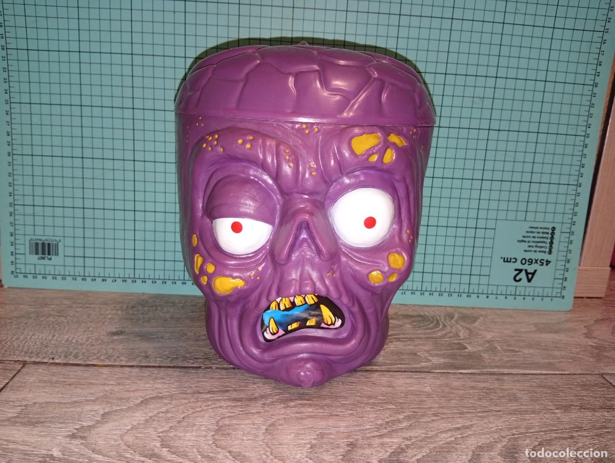 Coleccionismo: Expositor de Caramelos Chupa Chups Piruletas Zombie Retro Bote Chuches con Tapa Halloween