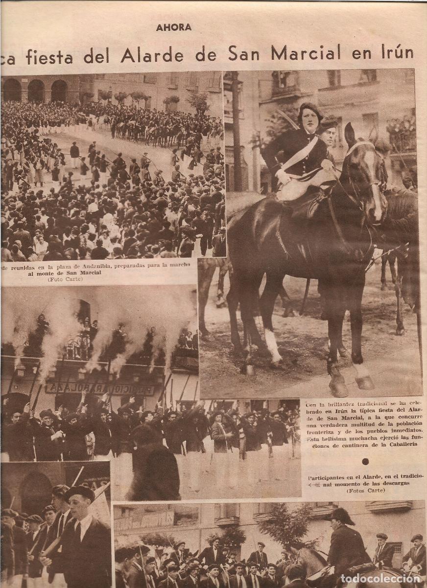 Coleccionismo: A&Ntilde;O 1933 RECORTE PRENSA IRUN FIESTA ALARDE DE SAN MARCIAL CANTINERA CABALLERIA DESCARGAS