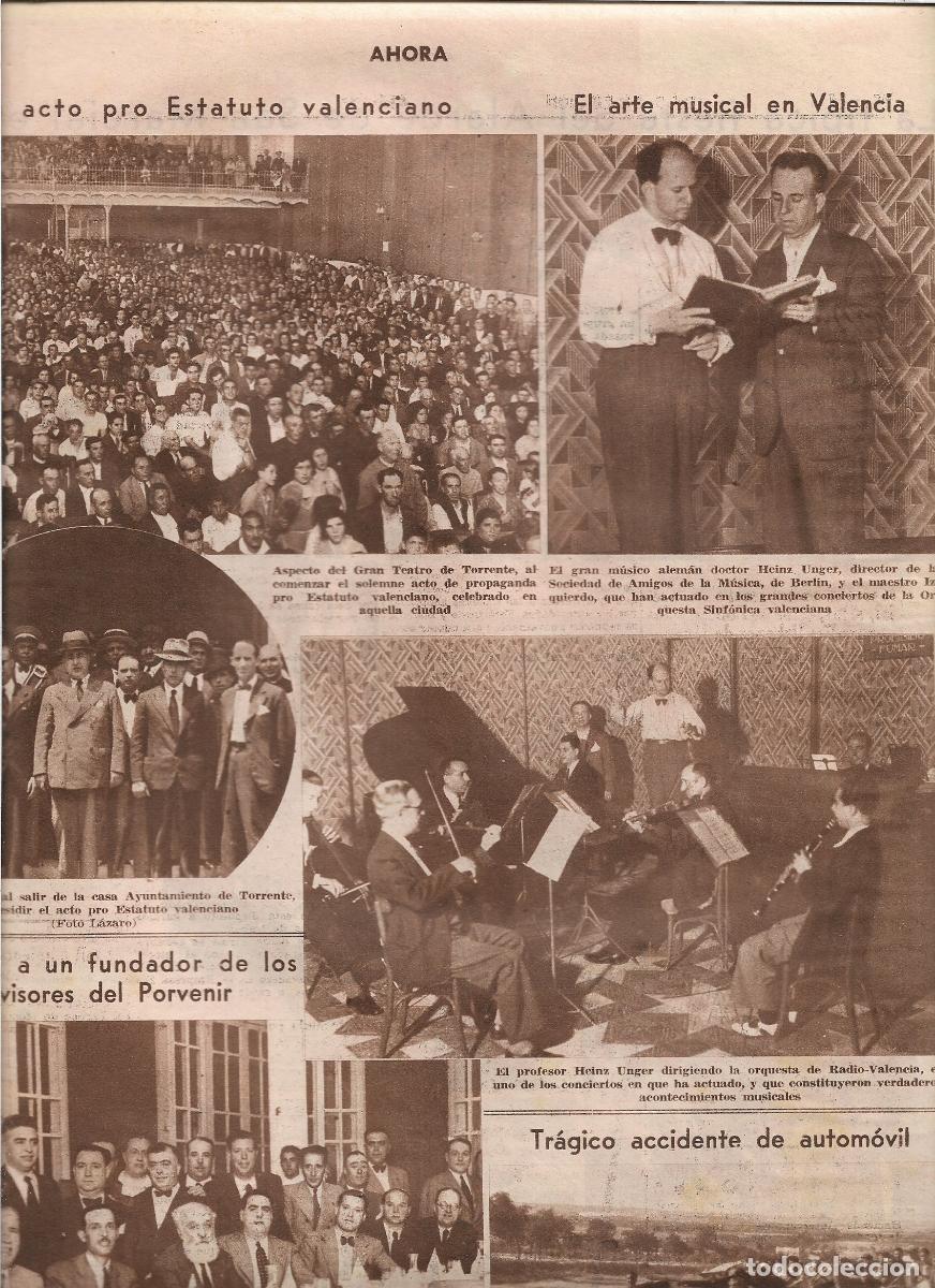 Coleccionismo: 1933 RECORTE PRENSA MUSICA DIRECTOR HEINZ UNGER MAESTRO IZQUIERDO CONCIERTO ORQUESTA RADIO VALENCIA