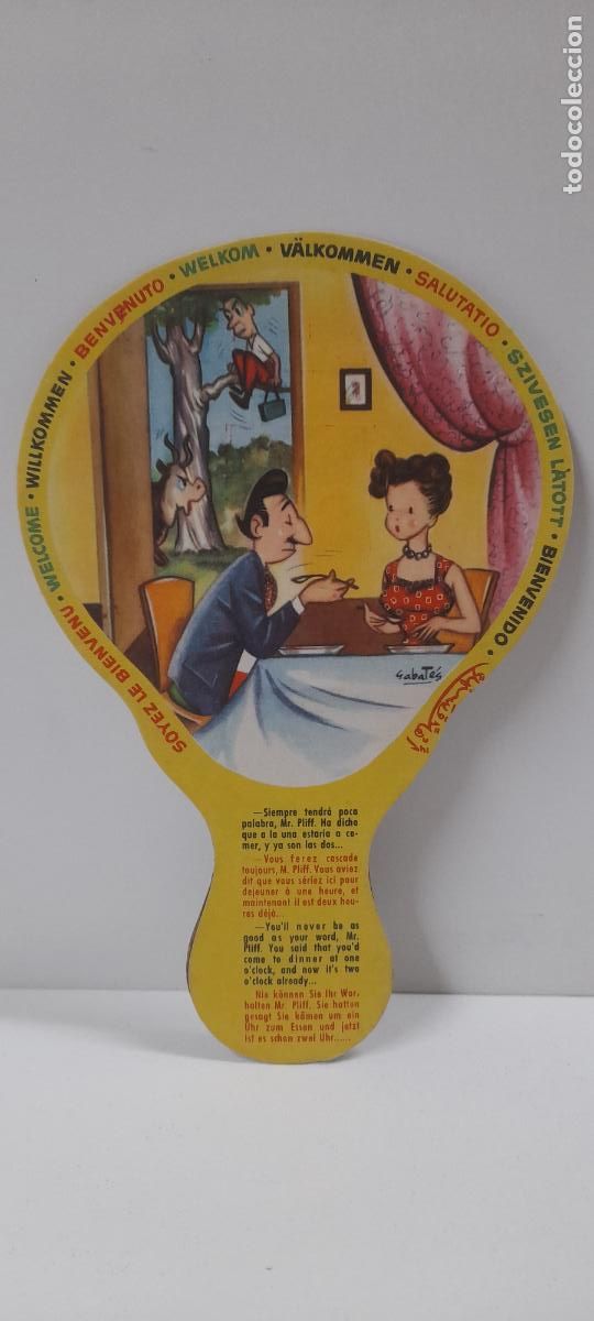 Coleccionismo: ANTIGUO PAY PAY CHISTE . DIBUJOS SABATES . PROPAGANDA PINTURA SUPERPLASTICA LA PAJARITA A&Ntilde;OS 50 / 60