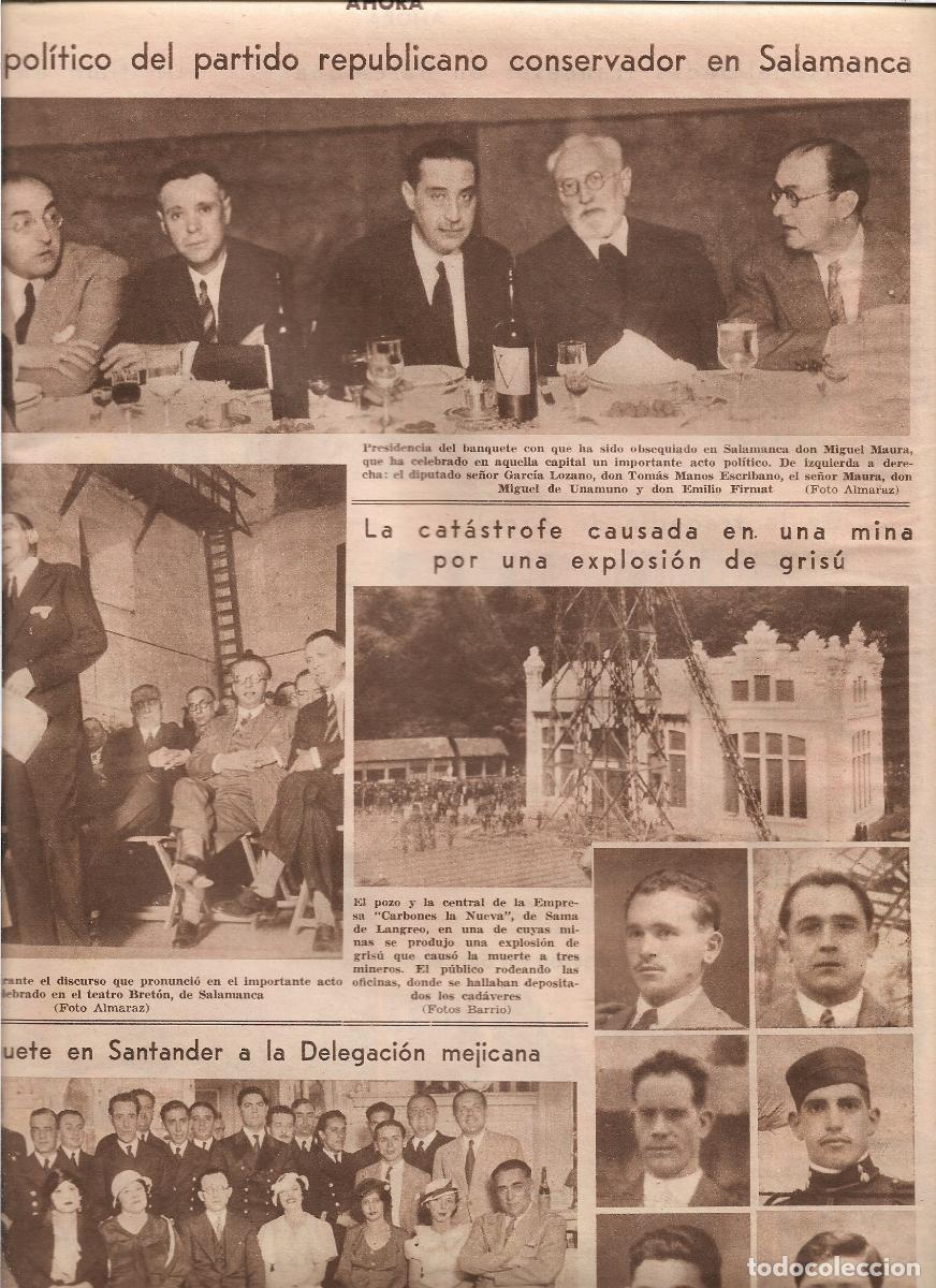 Coleccionismo: A&Ntilde;O 1933 RECORTE PRENSA SAMA DE LANGREO EXPLOSION MINA GRISU CARBONES LA NUEVA 3 MINEROS MUERTOS