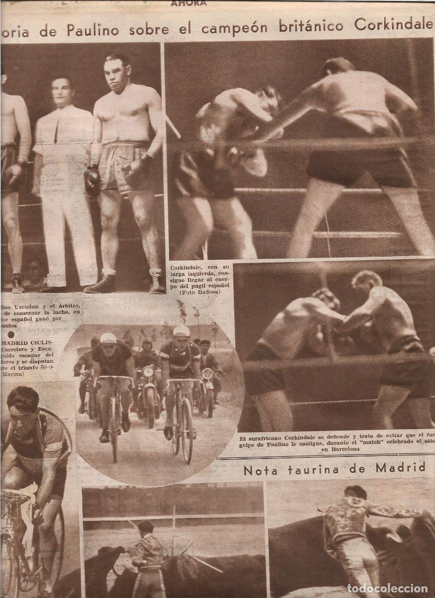 Coleccionismo: A&Ntilde;O 1933 RECORTE PRENSA BOXEO VICTORIA DE PAULINO UZCUDUN SOBRE EL CAMPEON BRITANICO CORKINDALE BCNA