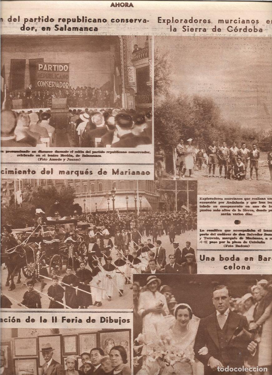 Coleccionismo: A&Ntilde;O 1933 RECORTE PRENSA MUERTE ENTIERRO SALVADOR SAMA TORRENTS MARQUES DE MARIANAO