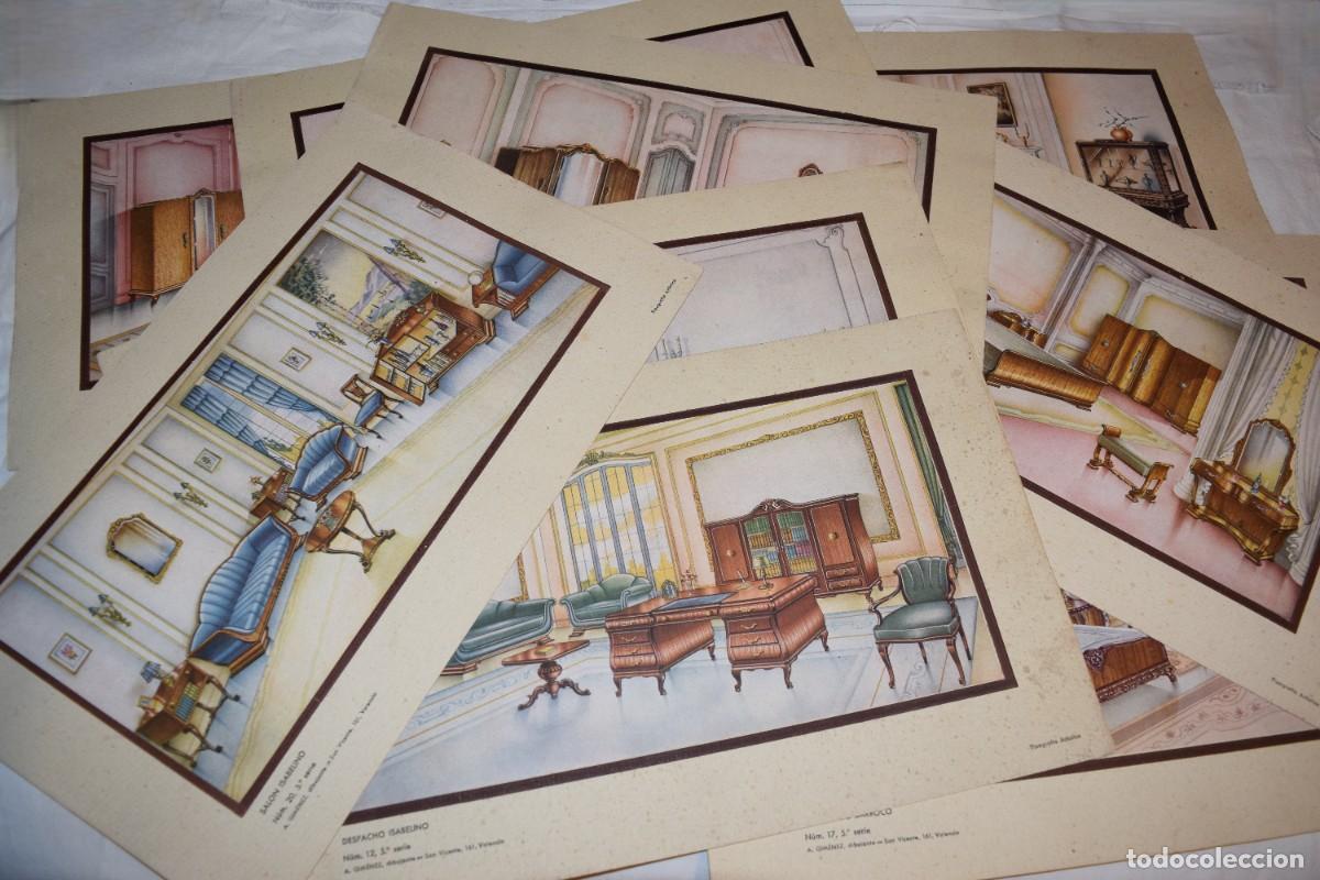 Collezionismo: 13 L&Aacute;MINAS VARIADAS / Sobre a&ntilde;os 50 - Im&aacute;genes de conjuntos de MUEBLES CL&Aacute;SICOS / ART DECO, ArtDeco