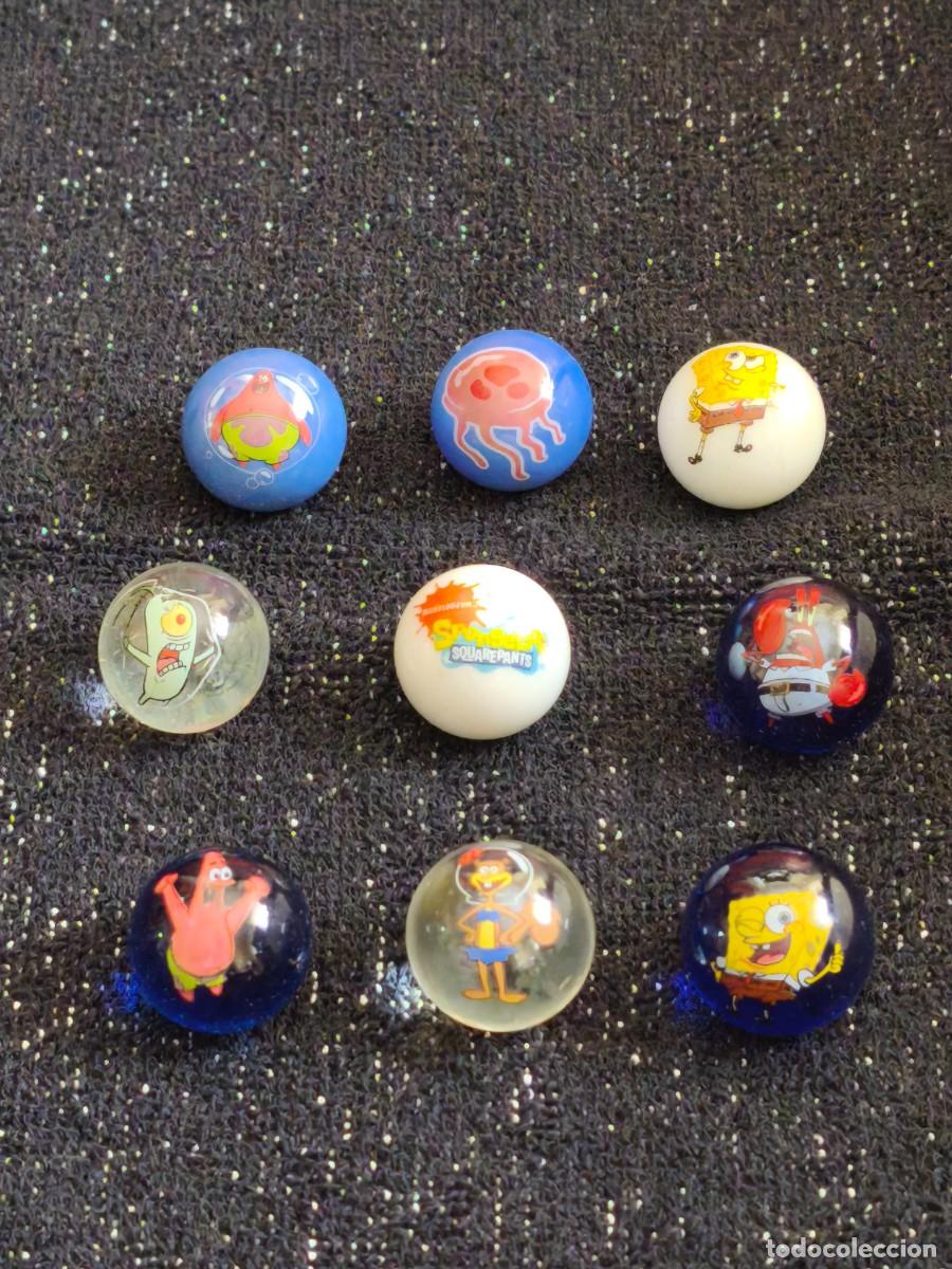 Coleccionismo: LOTE 9 CANICAS BOB ESPONJA NICKELODEON