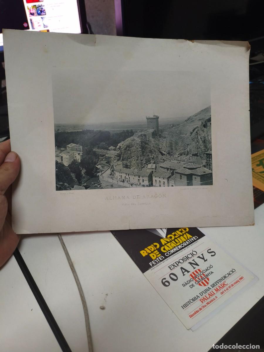 Coleccionismo: ALHAMA DE ARAG&Oacute;N (ZARAGOZA). Vista desde el Castillo. Hauser y Menet Fototipia Espa&ntilde;a Ilustrada 1893