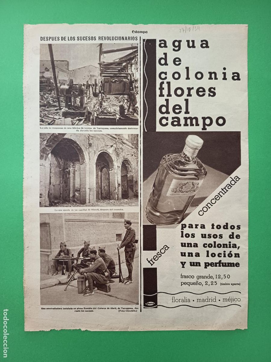 Coleccionismo: DESPUES DE LOS SUCESOS REVOLUCIONARIOS EN TARRAGONA MORELL - 27/10/1934