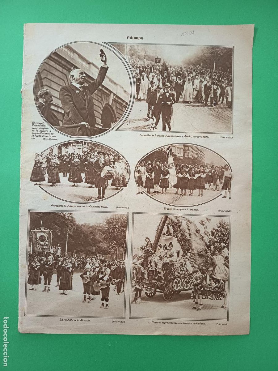 Coleccionismo: CORO CANTIGAS E ATURUXOS DE LUGO - RONDALLA DE LA ALCARRIA - TRAJES MARAGATOS ASTORGA - 1929