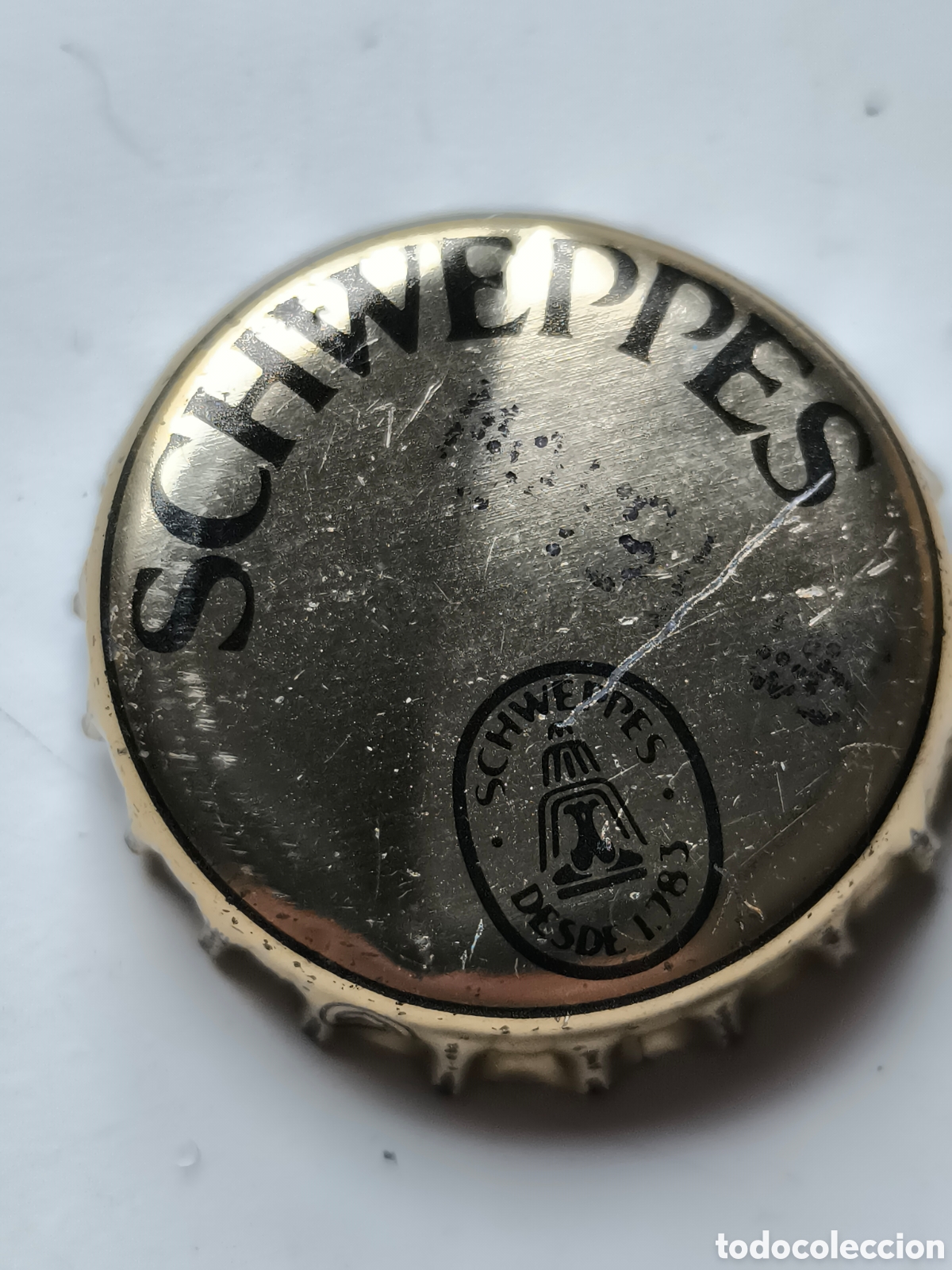 Coleccionismo: Chapa t&oacute;nica schweppes a&ntilde;os 90