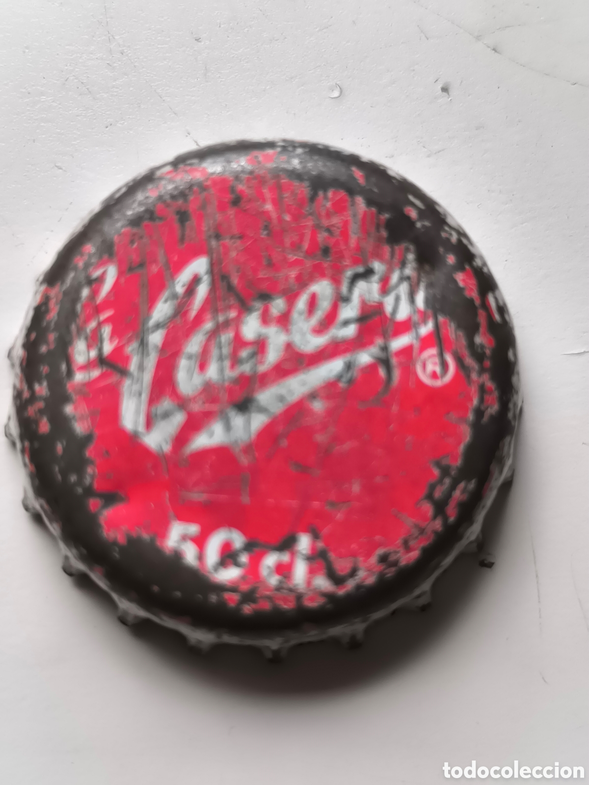 Coleccionismo: Antigua chapa corona la casera 50cl