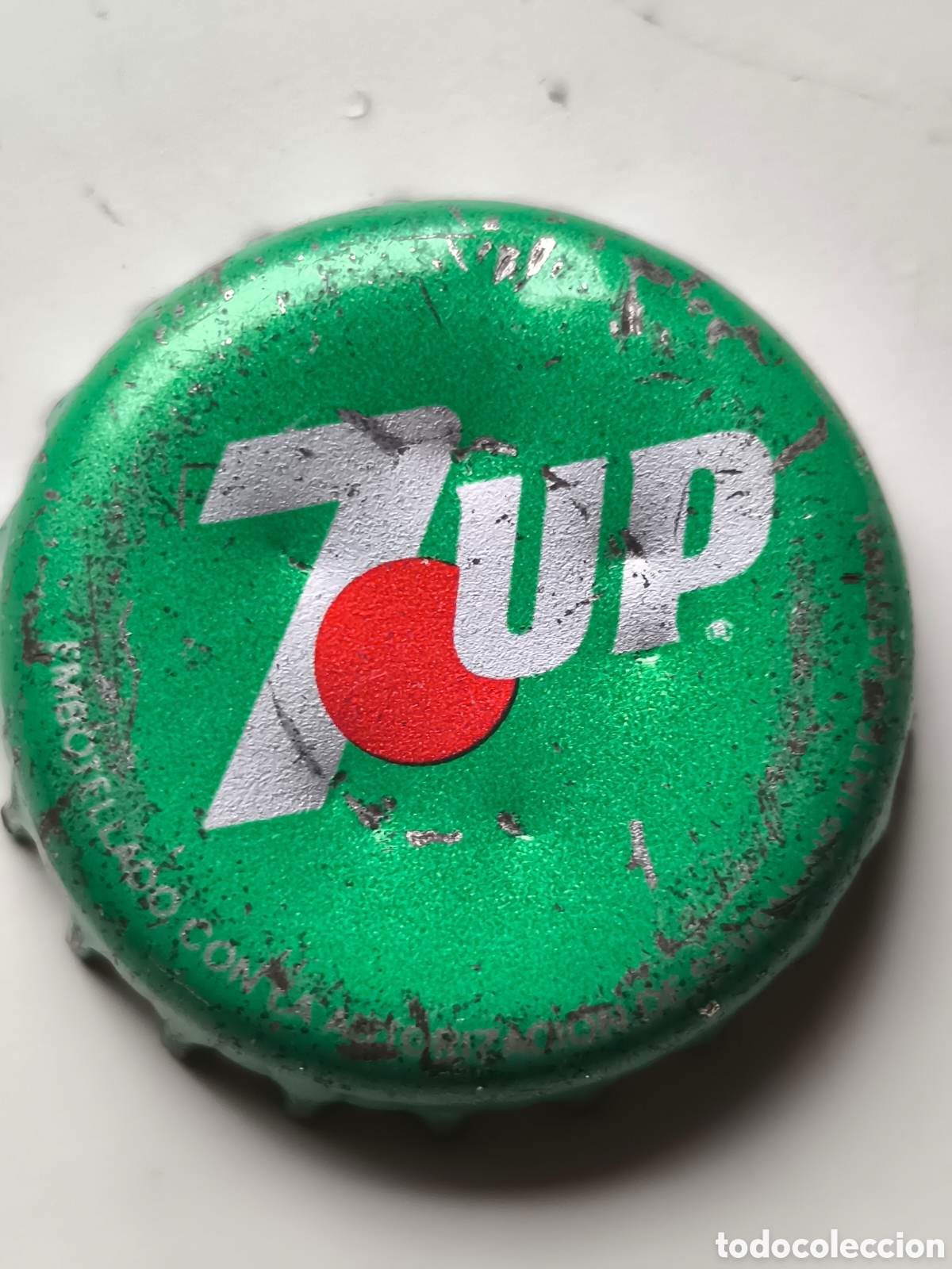 Coleccionismo: Antigua chapa tapon 7up a&ntilde;os 90