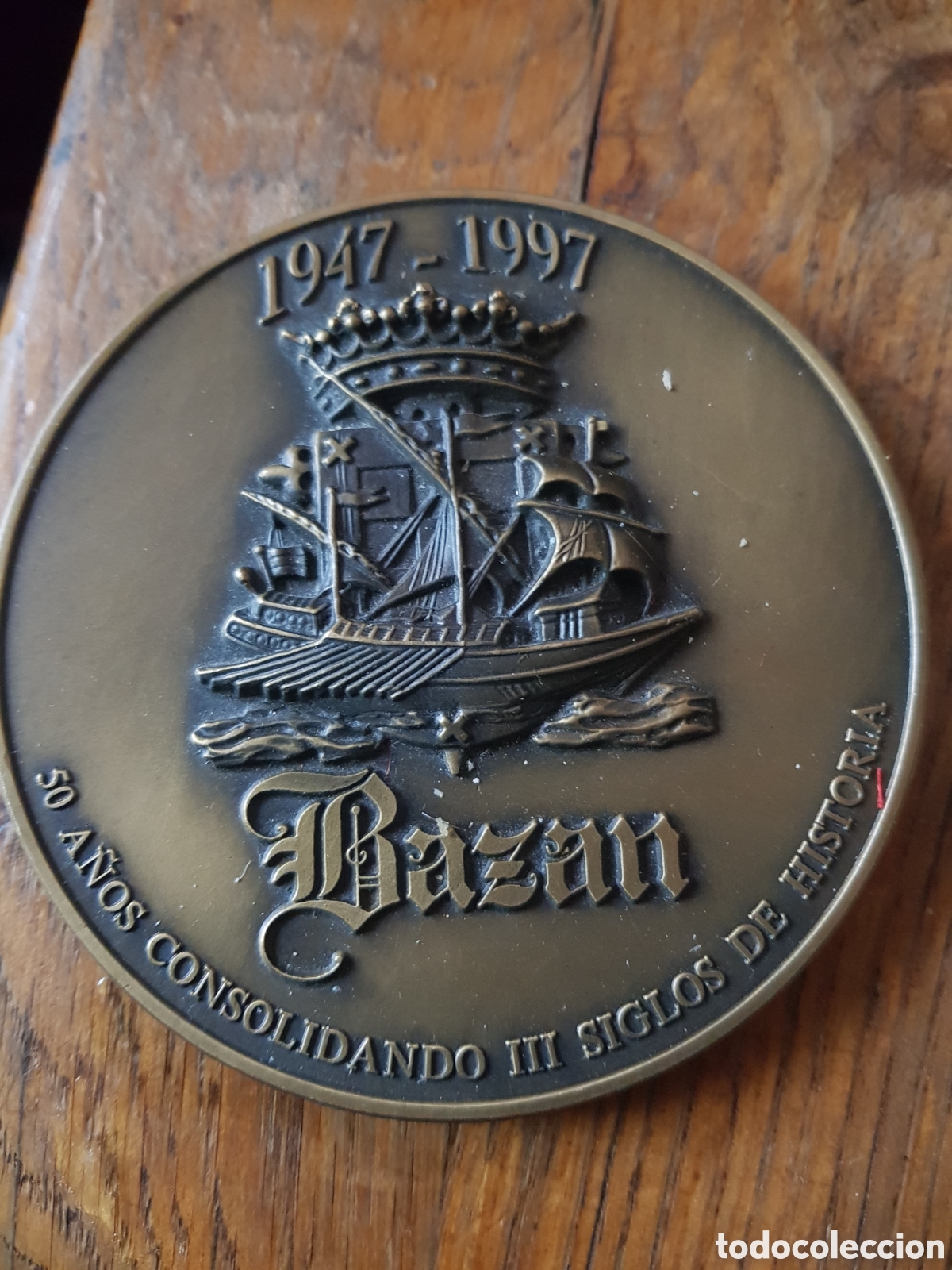 Coleccionismo: MEDALLON DE BRONCE 50 ANIVERSARIO BAZAN