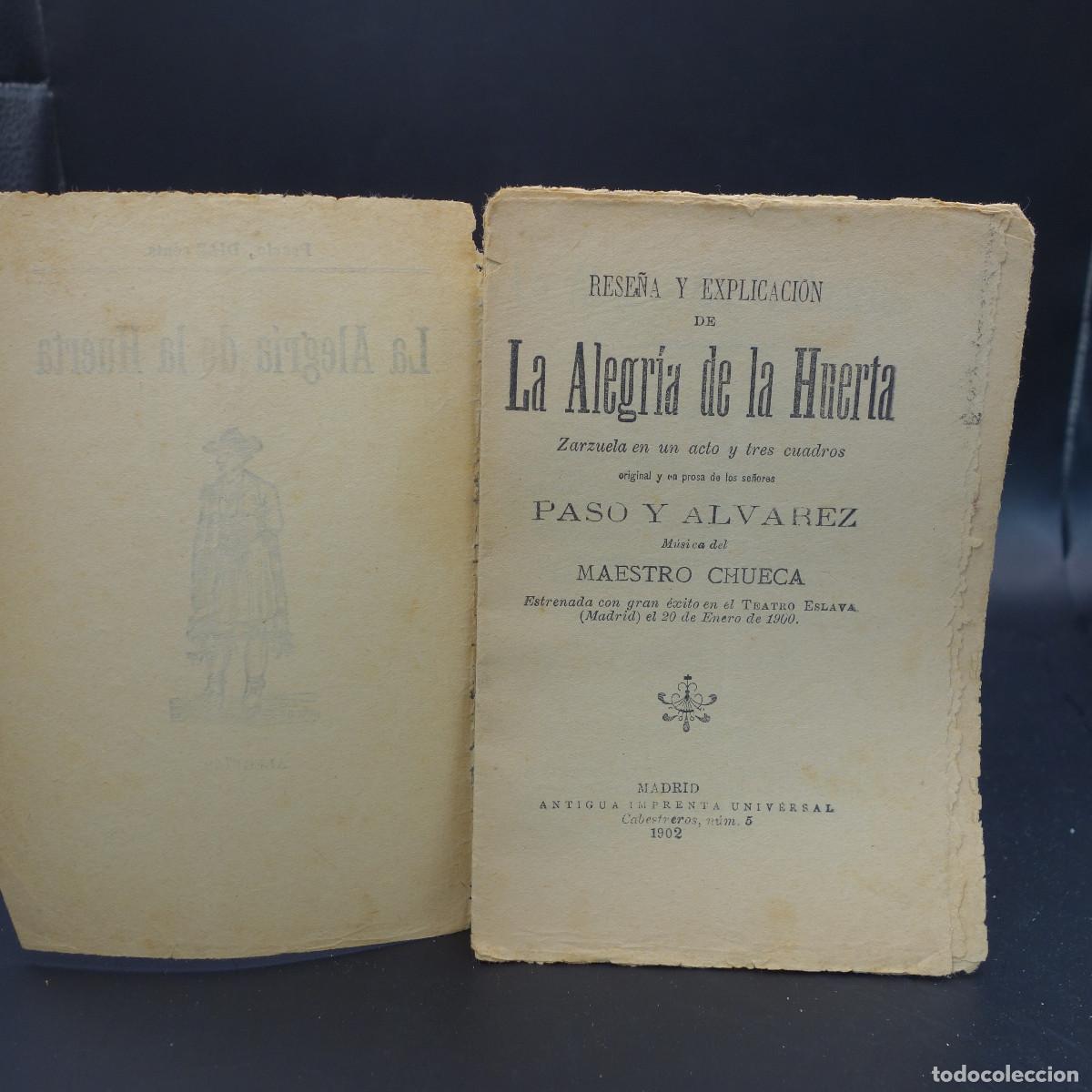 Coleccionismo: PROGRAMA DE LA OBRA DE TEATRO LA ALEGRIA DE LA HUERTA - Foto 3