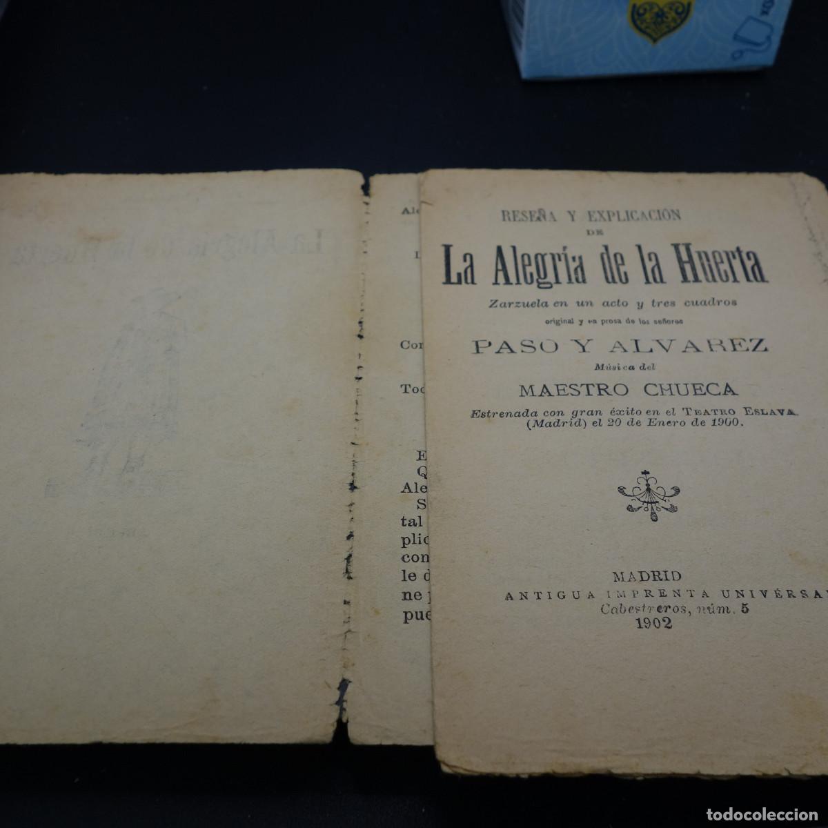 Coleccionismo: PROGRAMA DE LA OBRA DE TEATRO LA ALEGRIA DE LA HUERTA - Foto 4