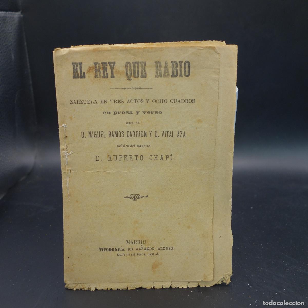 Coleccionismo: PROGRAMA DE LA OBRA DE TEATRO EL REY QUE RABIO
