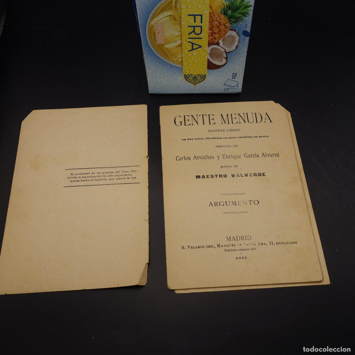 Coleccionismo: PROGRAMA DE LA OBRA DE TEATRO GENTE MENUDA - Foto 3