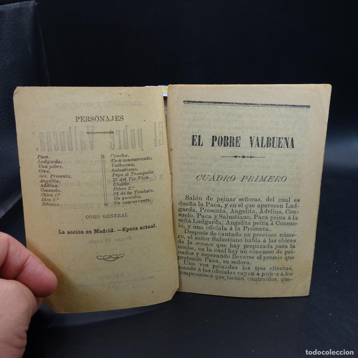 Coleccionismo: PROGRAMA DE LA OBRA DE TEATRO EL POBRE VALBUENA - Foto 3