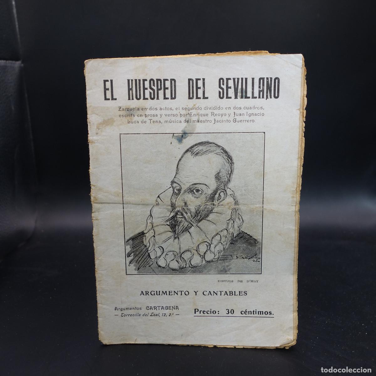 Coleccionismo: PROGRAMA DE LA OBRA DE TEATRO EL HUESPED DEL SEVILLANO