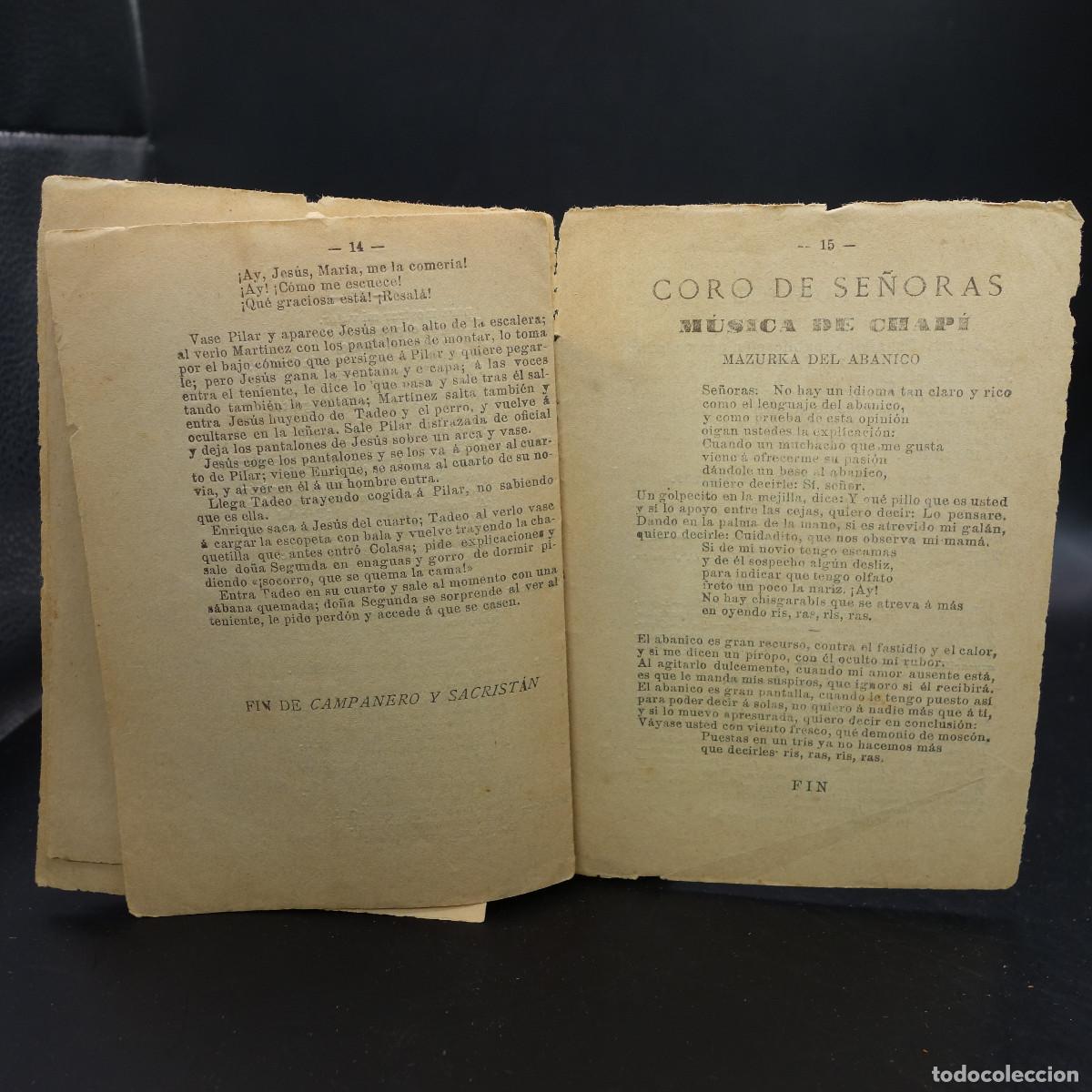 Coleccionismo: PROGRAMA DE LA OBRA DE TEATRO CAMPANERO Y SACRISTAN - Foto 10