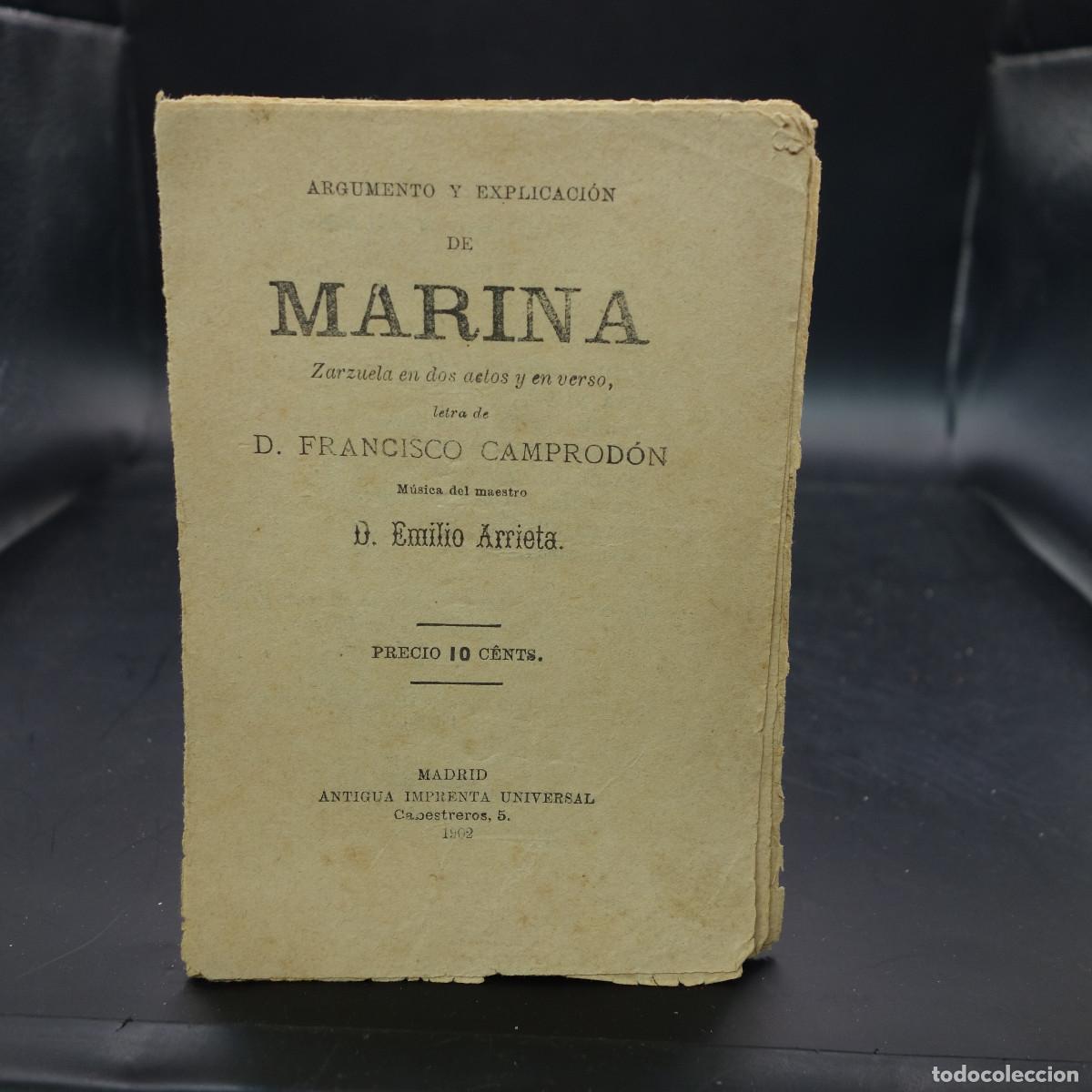 Coleccionismo: PROGRAMA DE LA OBRA DE TEATRO MARINA