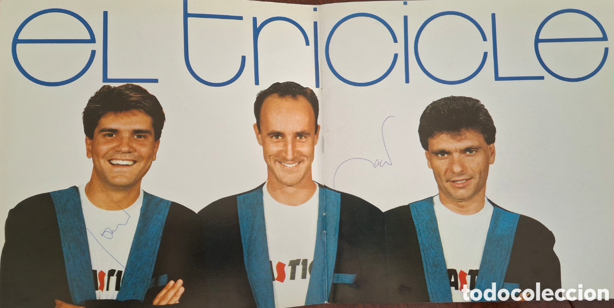 Coleccionismo: ​[JOYA TEATRO] El Tricicle: Slastic (1986) - Libreto de Programa FIRMADO + Disco Vinilo Promocional