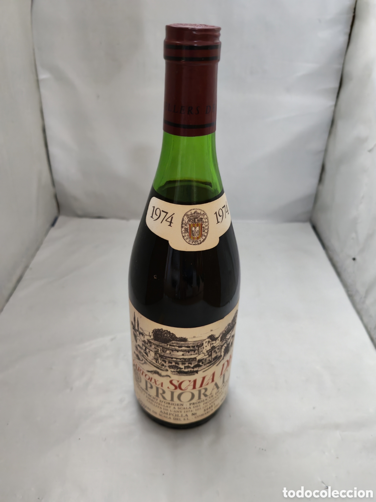 Coleccionismo: Vino de colecci&oacute;n CARTOIXA SCALA DEI PRIORAT 1974 (Edici&oacute;n numerada, etiquetas en perfecto estado)