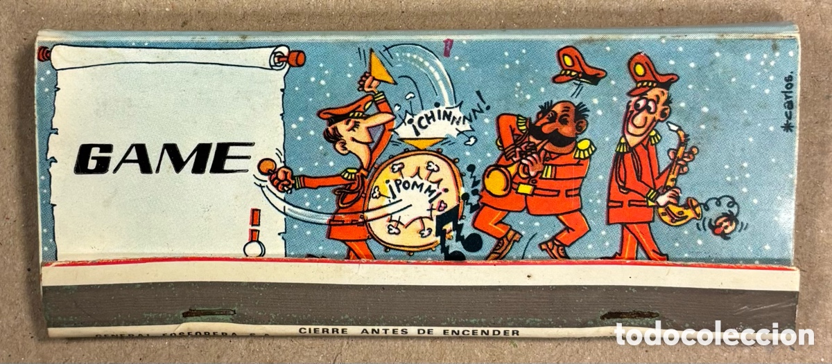 Coleccionismo: GAME ELECTRODOM&Eacute;STICOS (BILBAO). CAJETILLA DE CERILLAS PUBLICITARIA DE 1972. CON CARTEL FERIA TOROS