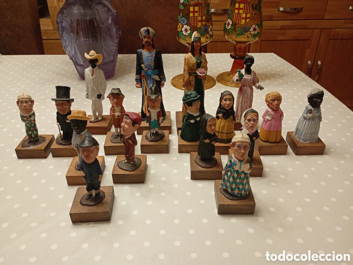 Coleccionismo: 18 figures del seguici festiu de Tarragona, Gegants, Negritos i Nanos. Tarragon&egrave;s. Cultura Catalana