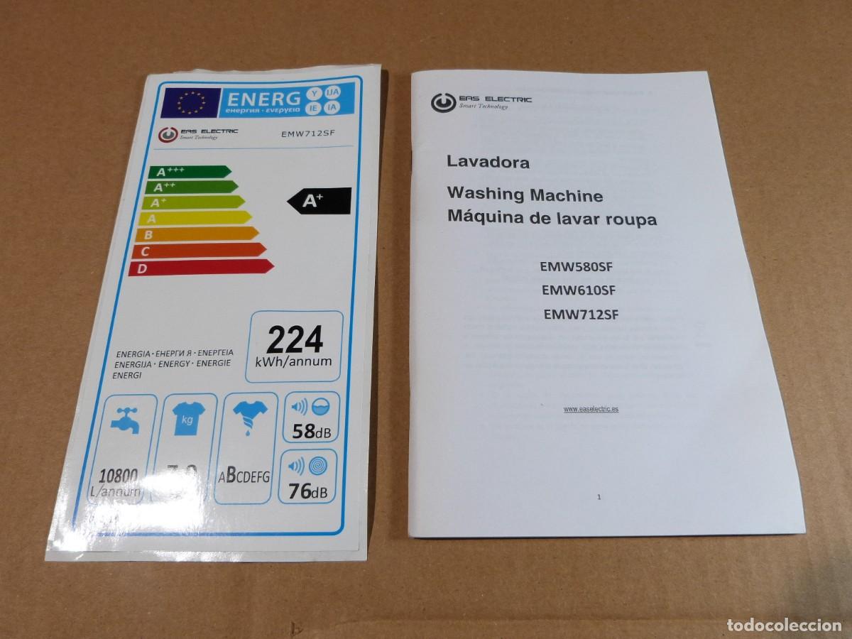 Coleccionismo: Manual de instrucciones lavadora Eas Electric EMW712SF EMW610SF EMW580SF + Adhesivo