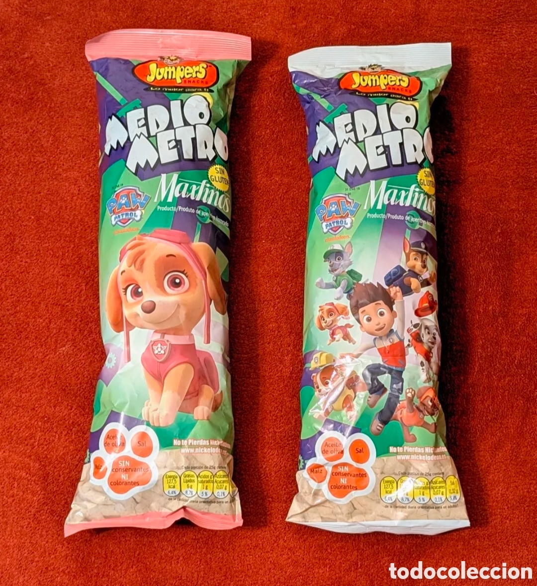 Coleccionismo: Bolsas Patatas Jumpers Medio Metro sin abrir Patrulla Canina. Paw Patrol. Nickelodeon