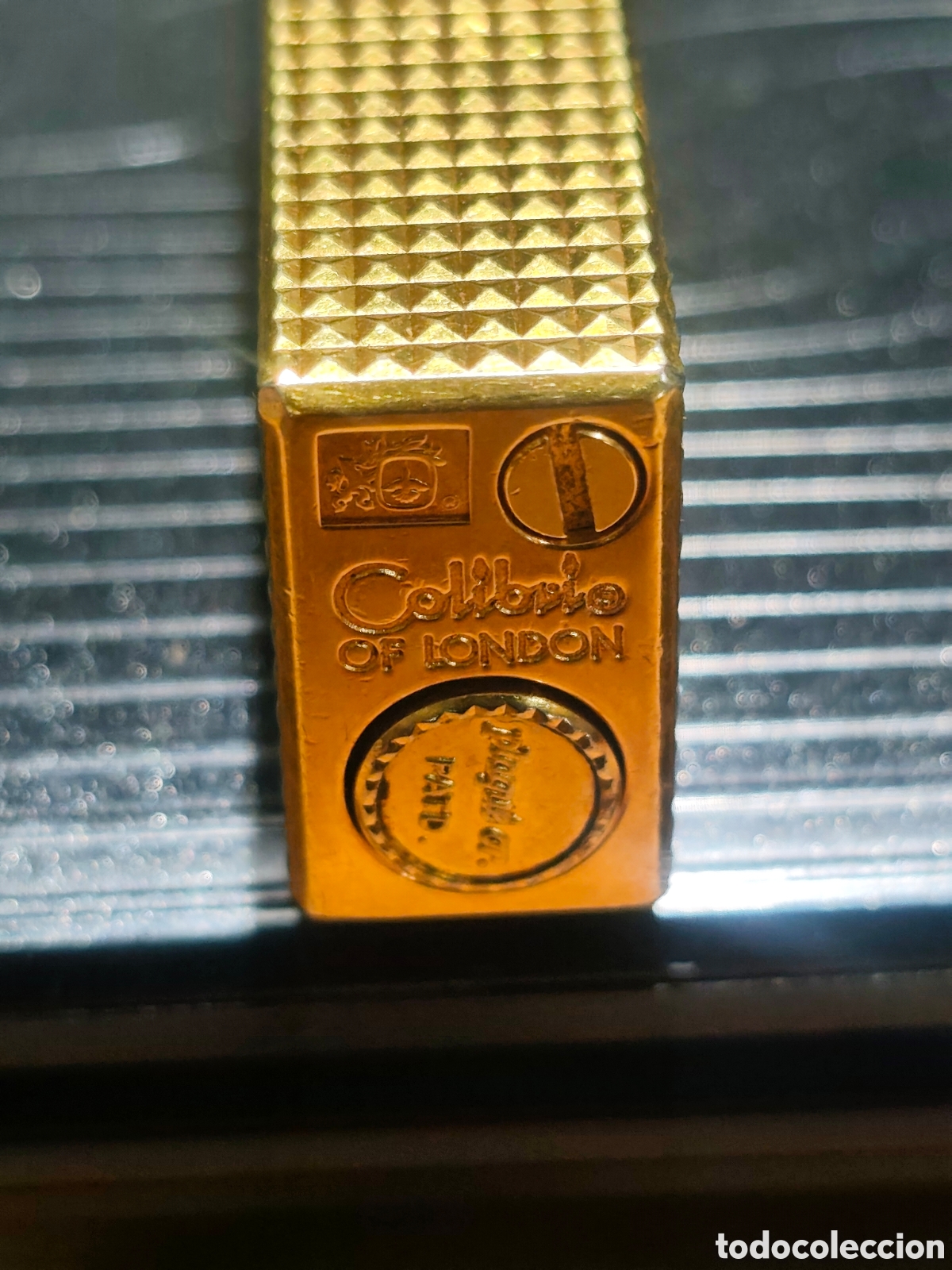 Coleccionismo: Encendedor Colibri of London Vintage, Chapado en Oro