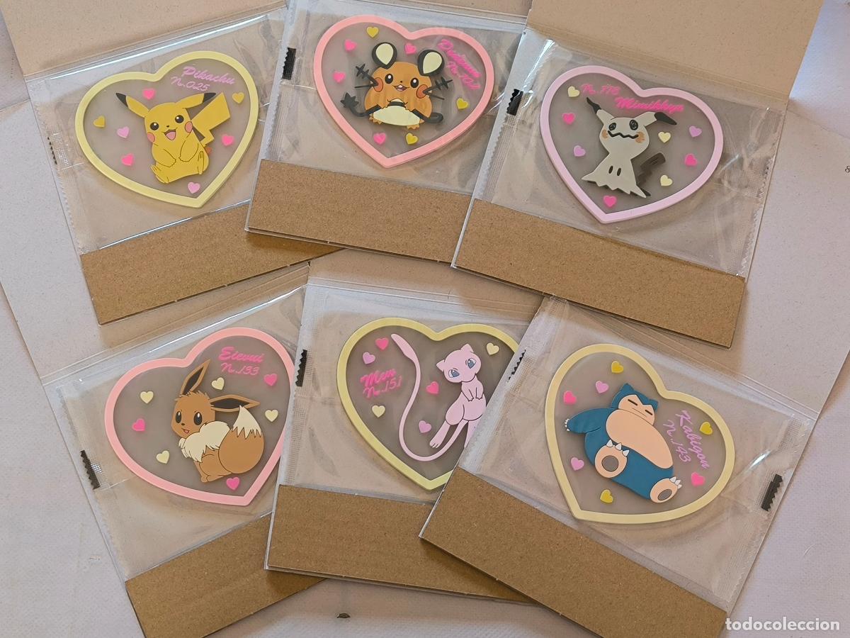 Coleccionismo: FLAT GASHAPON POKEMON HEART COSME - COMPLETO 6 POSAVASOS - BANDAI - JAPON - NUEVO (342w)