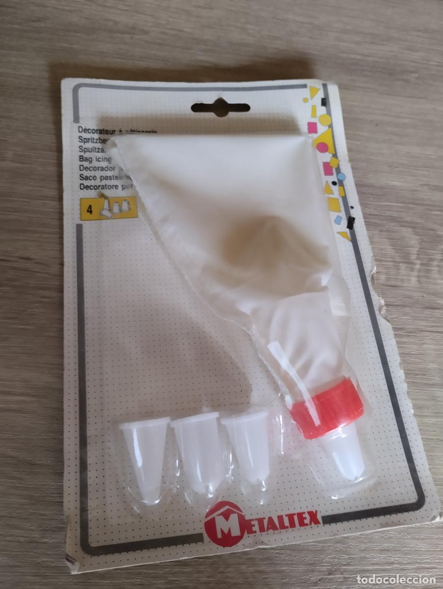 Coleccionismo: decorador de maga con 3 boquillas mas para tartas en su blister y sin abrir