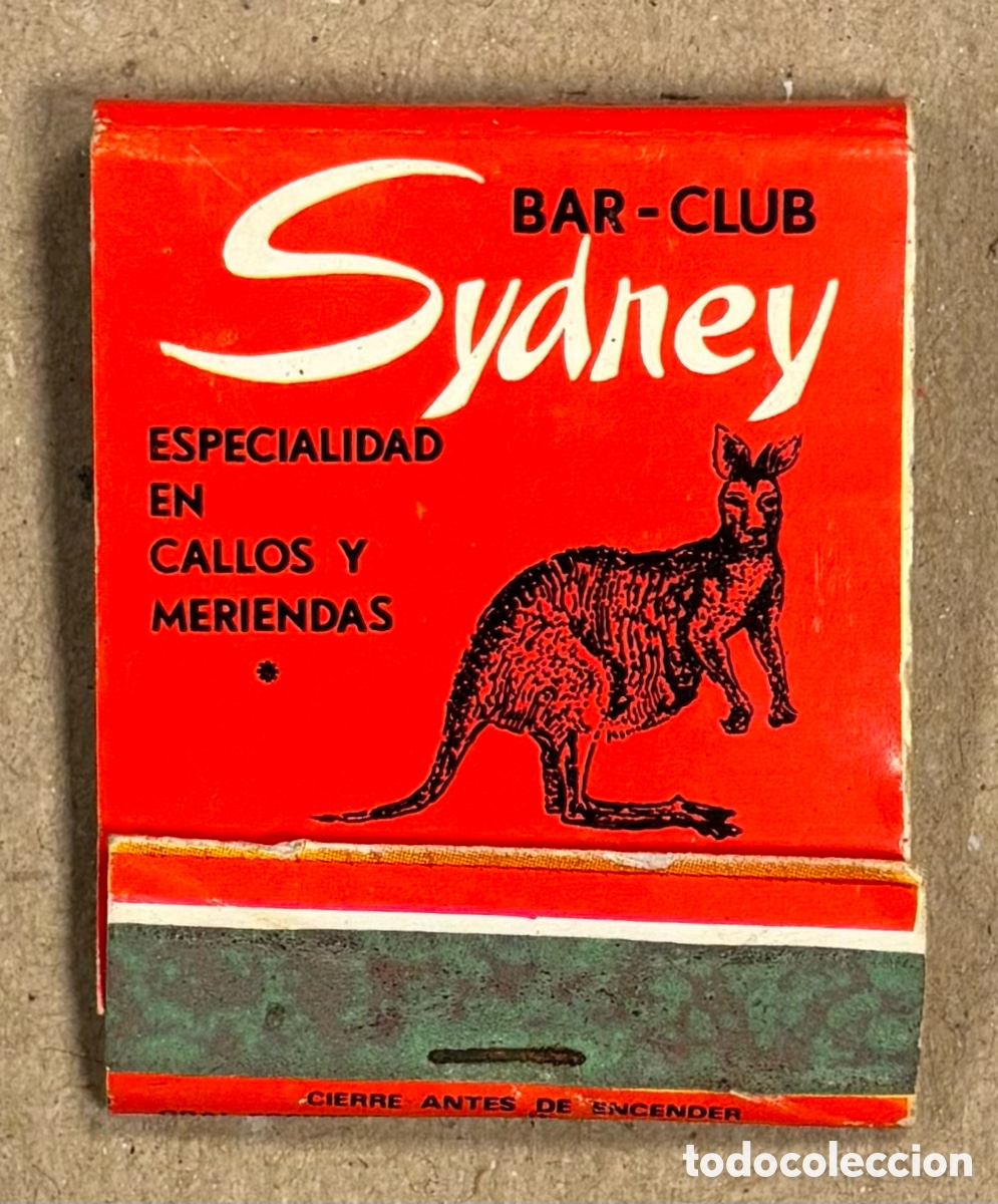 Coleccionismo: BAR CLUB SIDNEY (SANTANDER). ANTIGUA CAJETILLA DE CERILLAS PUBLICITARIA. FINO LA INA.