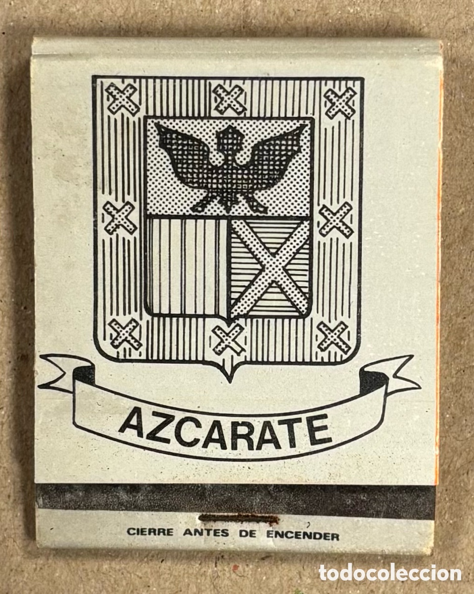 Coleccionismo: HOSTAL BAR RESTAURANTE JUEGO DE BOLOS AZCARATE (DURANGO). ANTIGUA CAJETILLA DE CERILLAS