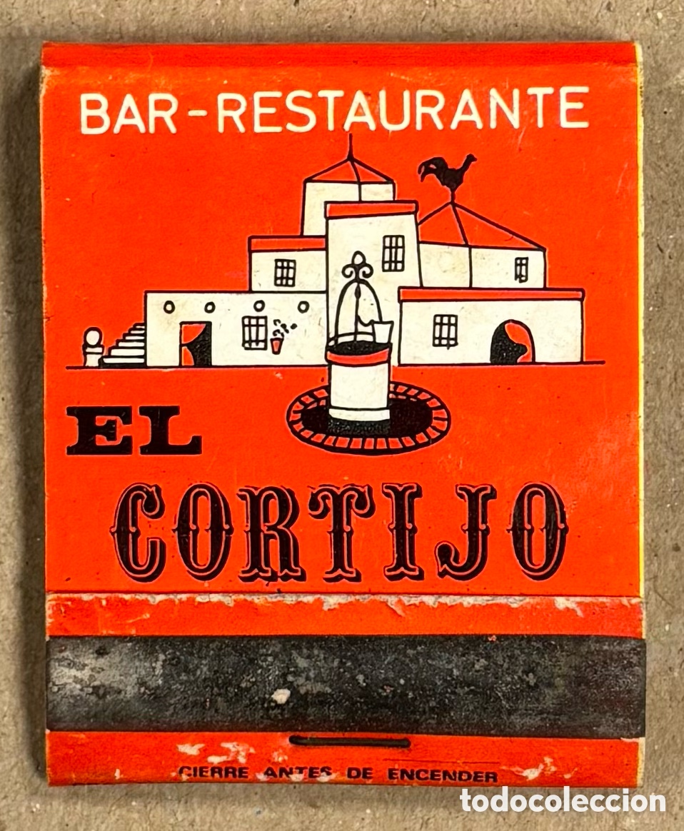 Coleccionismo: BAR RESTAURANTE EL CORTIJO (BILBAO). ANTIGUA CAJETILLA DE CERILLAS PUBLICITARIA.