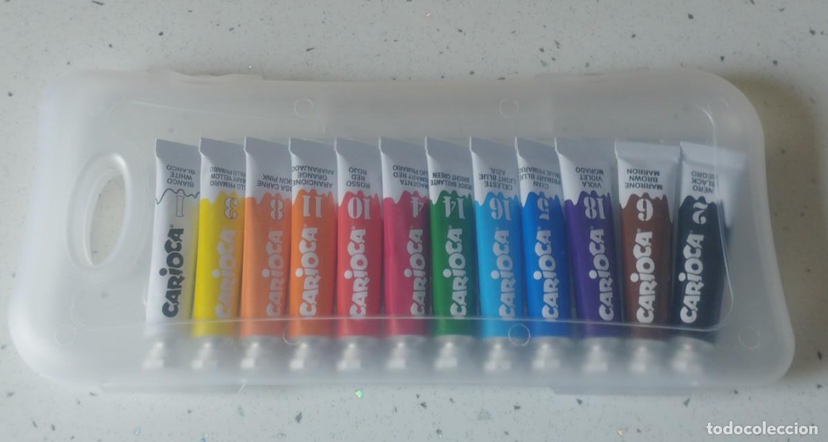 Coleccionismo: JUEGO DE T&Eacute;MPERAS DE 12 COLORES CARIOCA, NUEVO