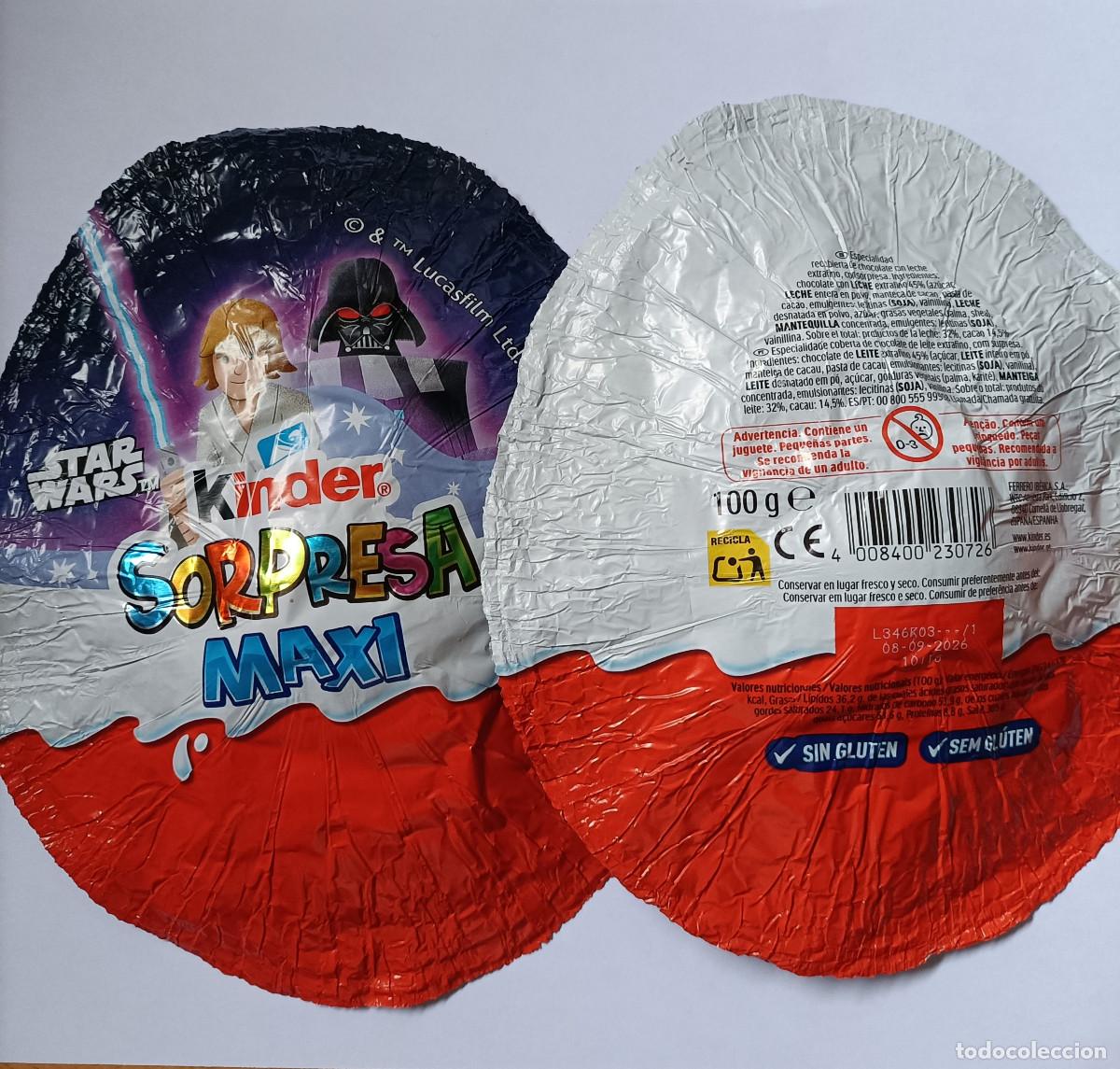 Coleccionismo: envoltorio maxi star wars envoltorio huevo packaging 2026 guerra galaxias kinder