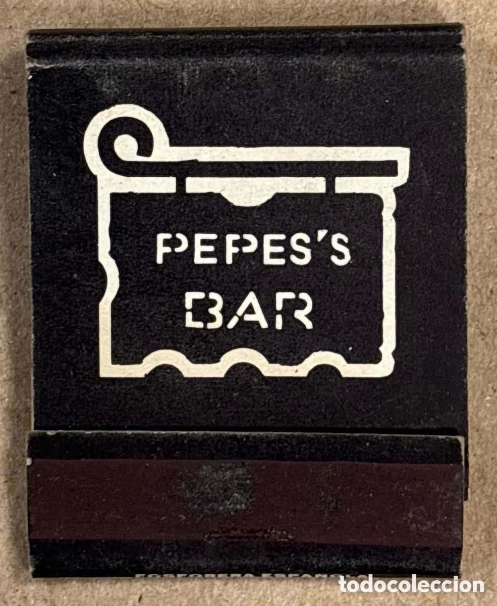 Coleccionismo: PEPES&rsquo;S BAR (BILBAO). ANTIGUA CAJETILLA DE CERILLAS PUBLICITARIA.