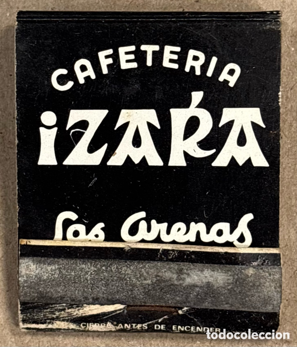 Coleccionismo: CAFETER&Iacute;A IZARRA (LAS ARENAS). ANTIGUA CAJETILLA DE CERILLAS PUBLICITARIA.