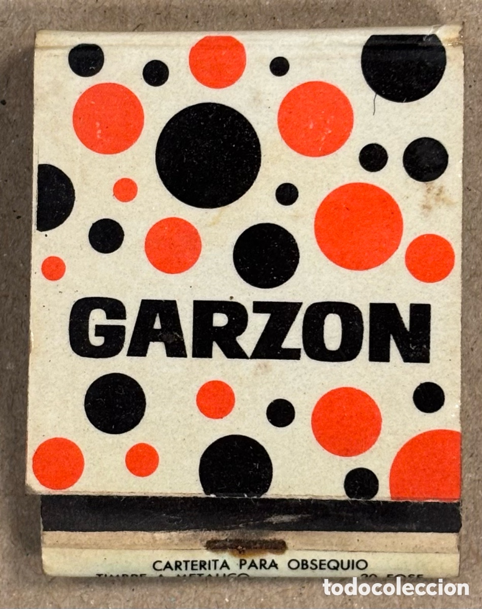 Coleccionismo: ART&Iacute;CULOS DE CABALLERO GARZON (BILBAO). ANTIGUA CAJETILLA DE CERILLAS PUBLICITARIA.