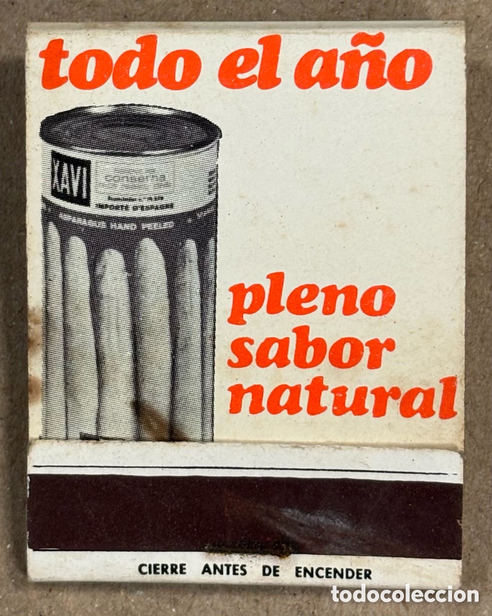 Coleccionismo: CONSERVAS XAVI CONSERNA (PAMPLONA). ANTIGUA CAJETILLA DE CERILLAS PUBLICITARIA.